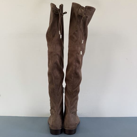 Marc Fisher Humor 2 Over The Knee Taupe Faux Suede Boots - Picture 6 of 6